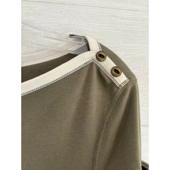 LAUREN Ralph Lauren Y2K Style 3/4 Sleeve Cargo Top Shirt Boatneck - Picture 3 of 8